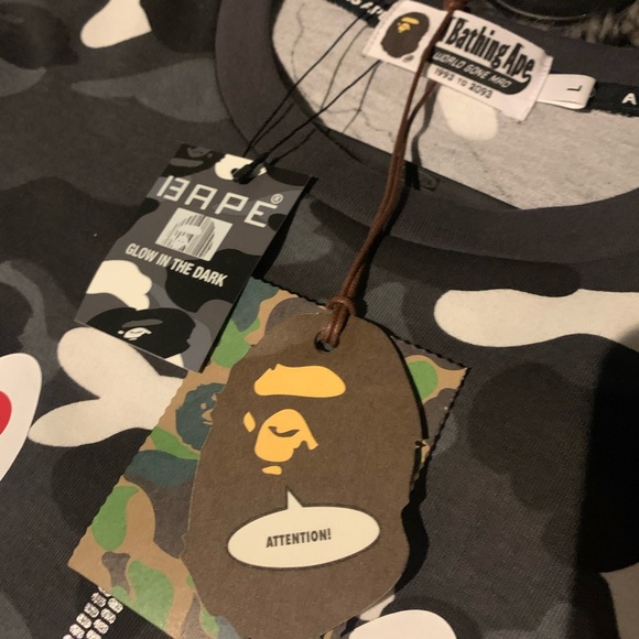 Men’s BAPE Glow in the Dark Longsleeve - Picture 5 of 5